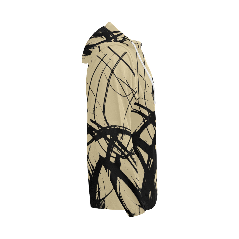 Abstract Dark Light All Over Print Full Zip Hoodie