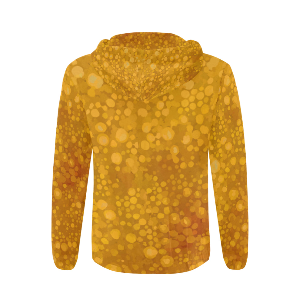 Harvest Gold All Over Print Full Zip Hoodie