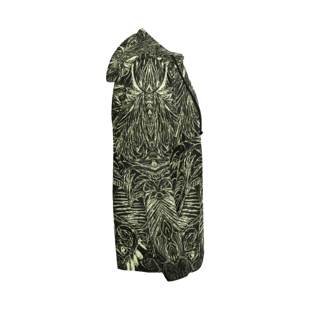 334433444 All Over Print Full Zip Hoodie